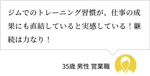 トレーニング習慣が、仕事の成果にも直結